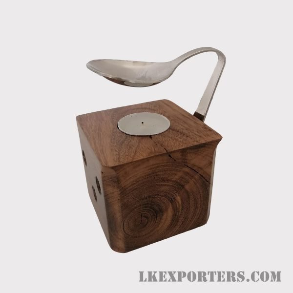 tealight oil burner with spoon